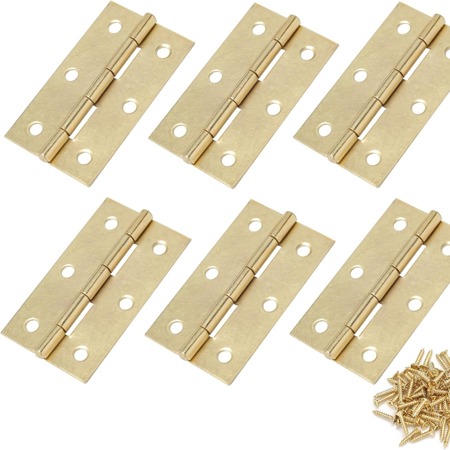 Murtenze Mini Silver Butt Hinges, 24 Pack: image 7