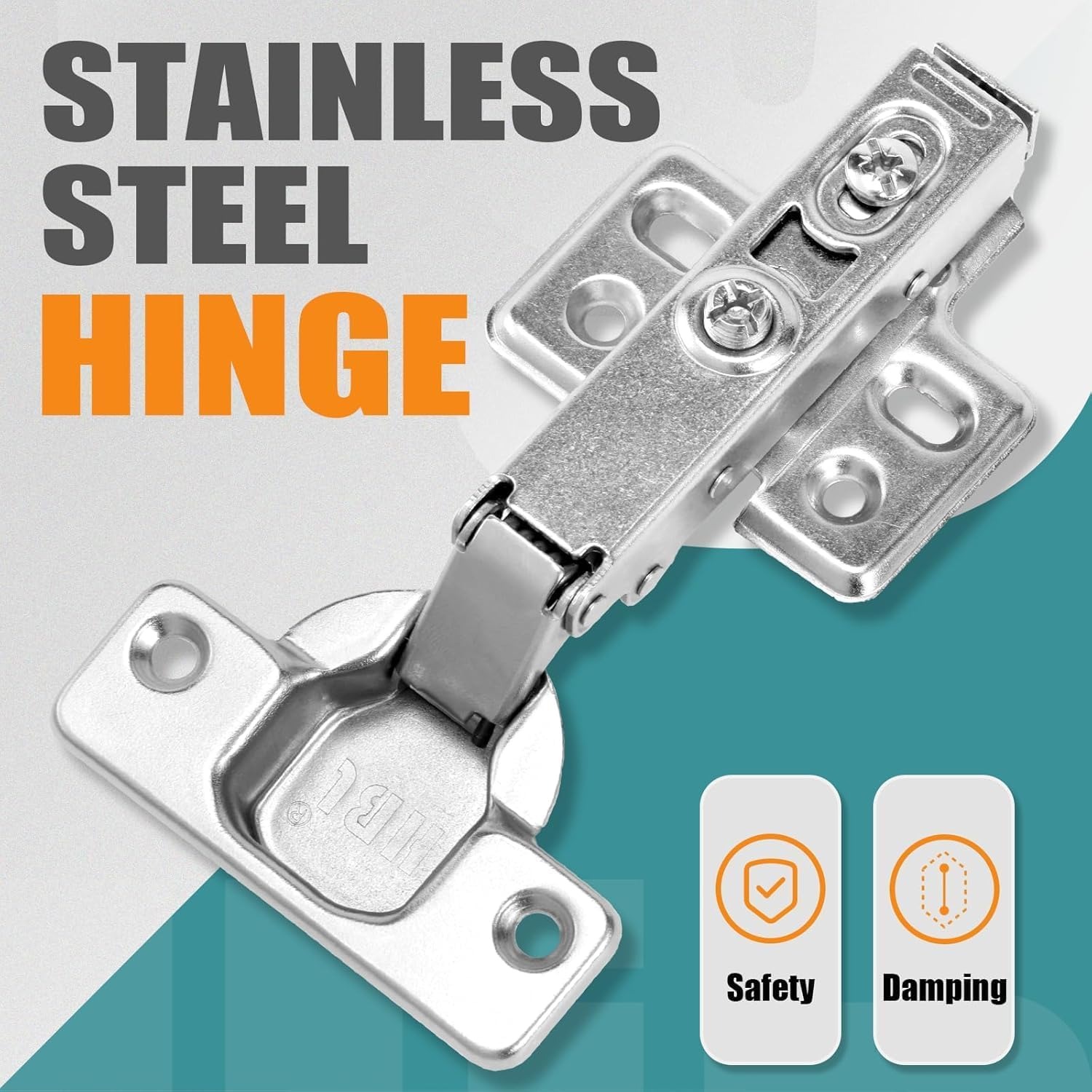 Full Overlay Soft Close Cabinet Hinges, 2 Pack: image 6
