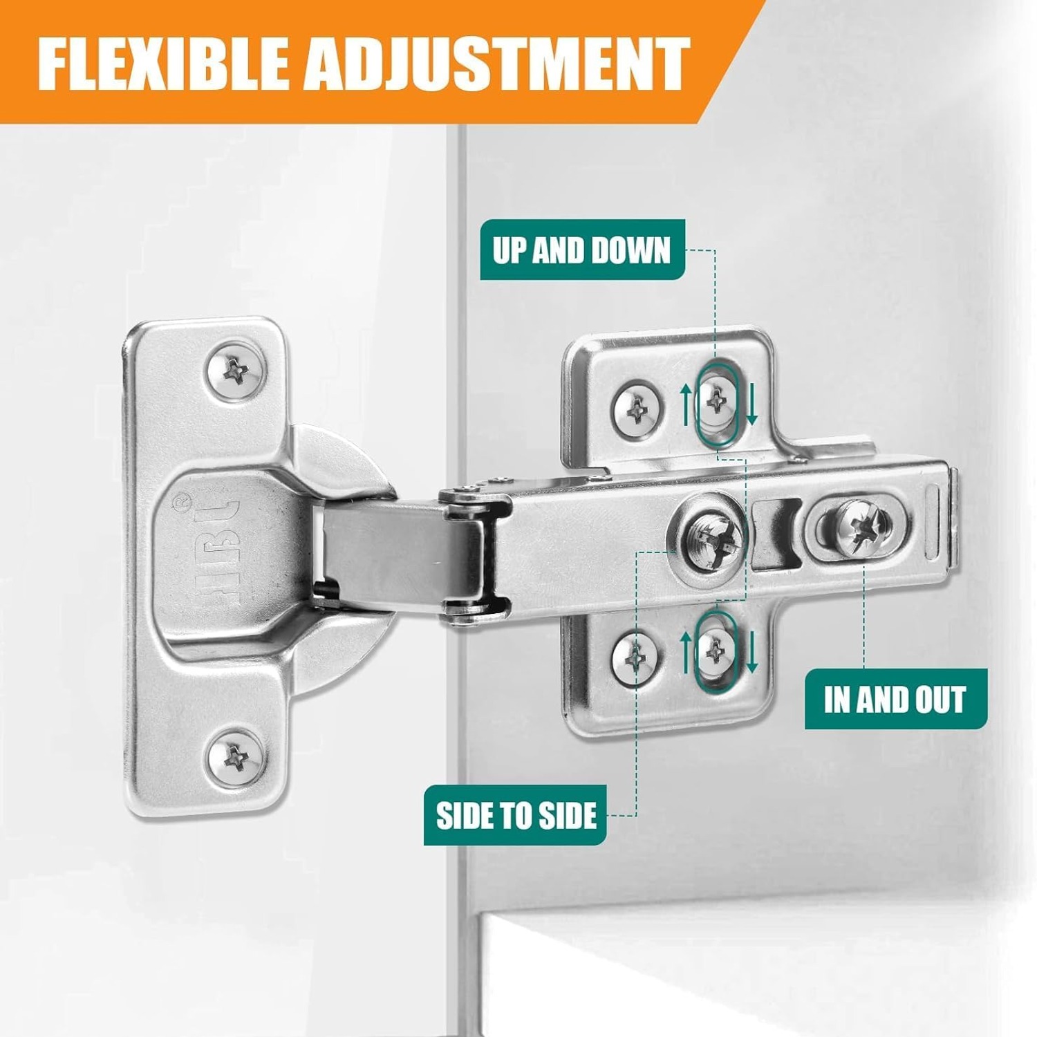 Full Overlay Soft Close Cabinet Hinges, 2 Pack: image 7