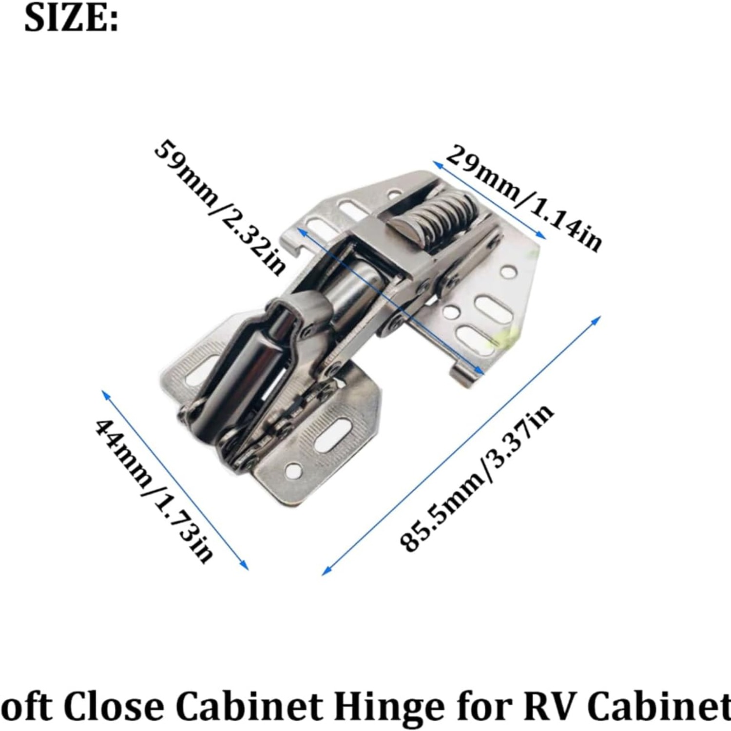 MTSmart Soft Close RV Cabinet Hinges, Pack of 4