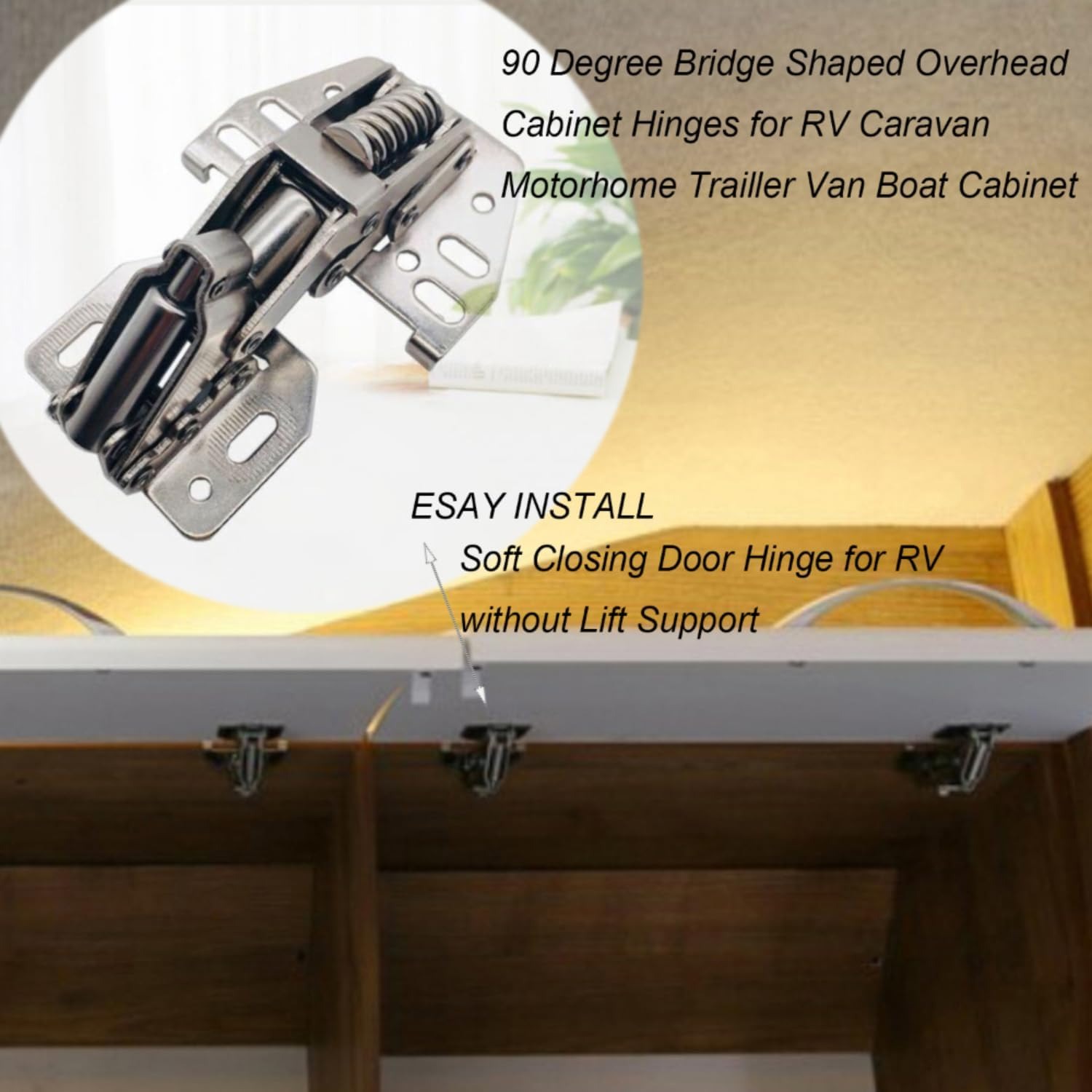 MTSmart Soft Close RV Cabinet Hinges, Pack of 4: image 9